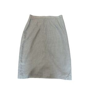VINTAGE Grey Tweed High Rise Mid Length Pencil Skirt 6